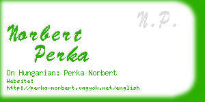 norbert perka business card